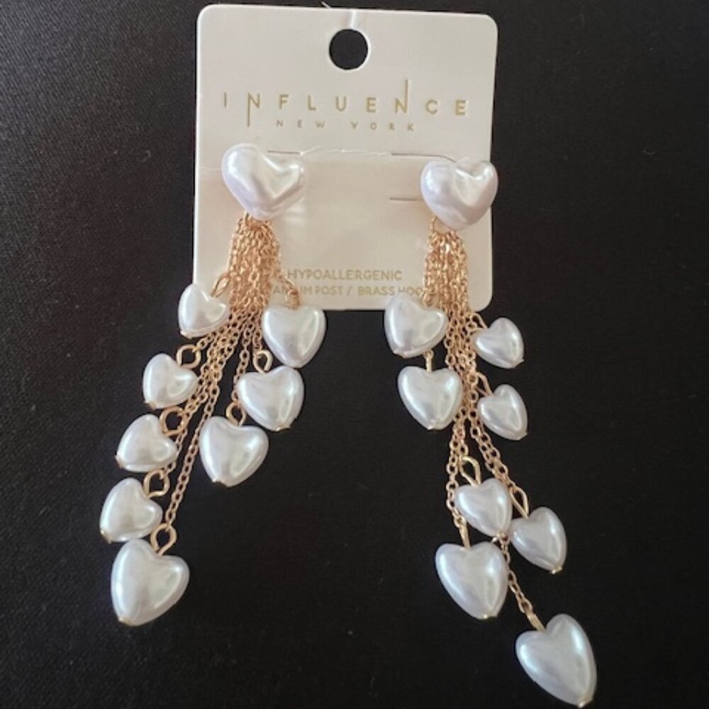 ⚡3 for $15 Heart Dangle Earrings NWOT